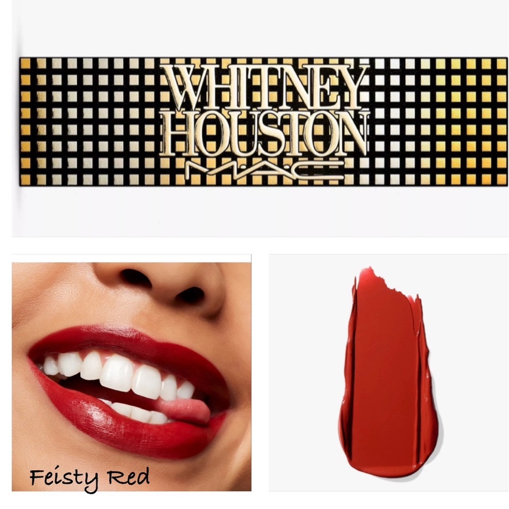 MAC X WHITNEY HOUSTON DISCONTINUED Nippy’s Feisty Red Lipstick~Bricky RED NIB